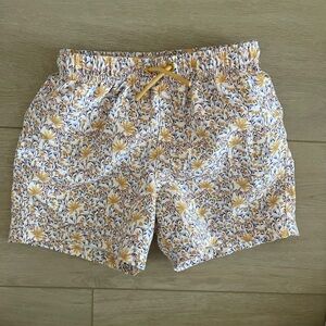 Zara Yellow Floral Swim Trunks